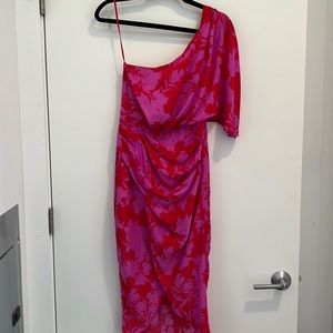 Do+Be Red & Pink Floral Off The Shoulder Dress size Small
